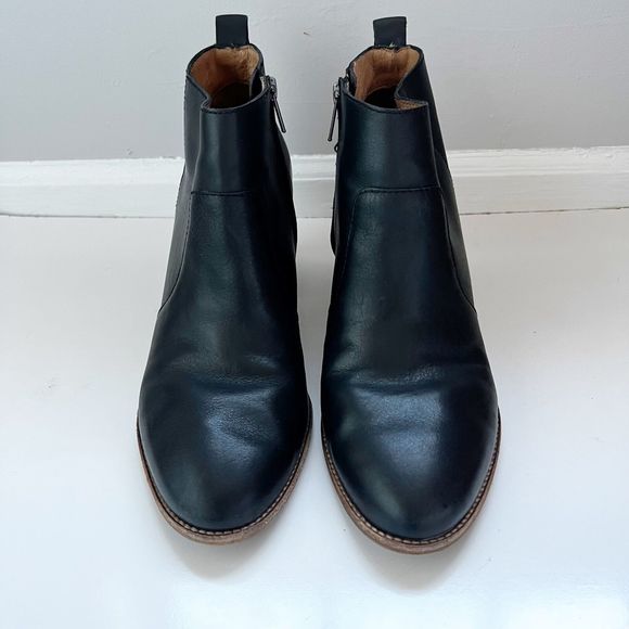 MADEWELL Shoes Women's Black Leather BRENNER Ankle Boots Booties Size 10 - Picture 5 of 12